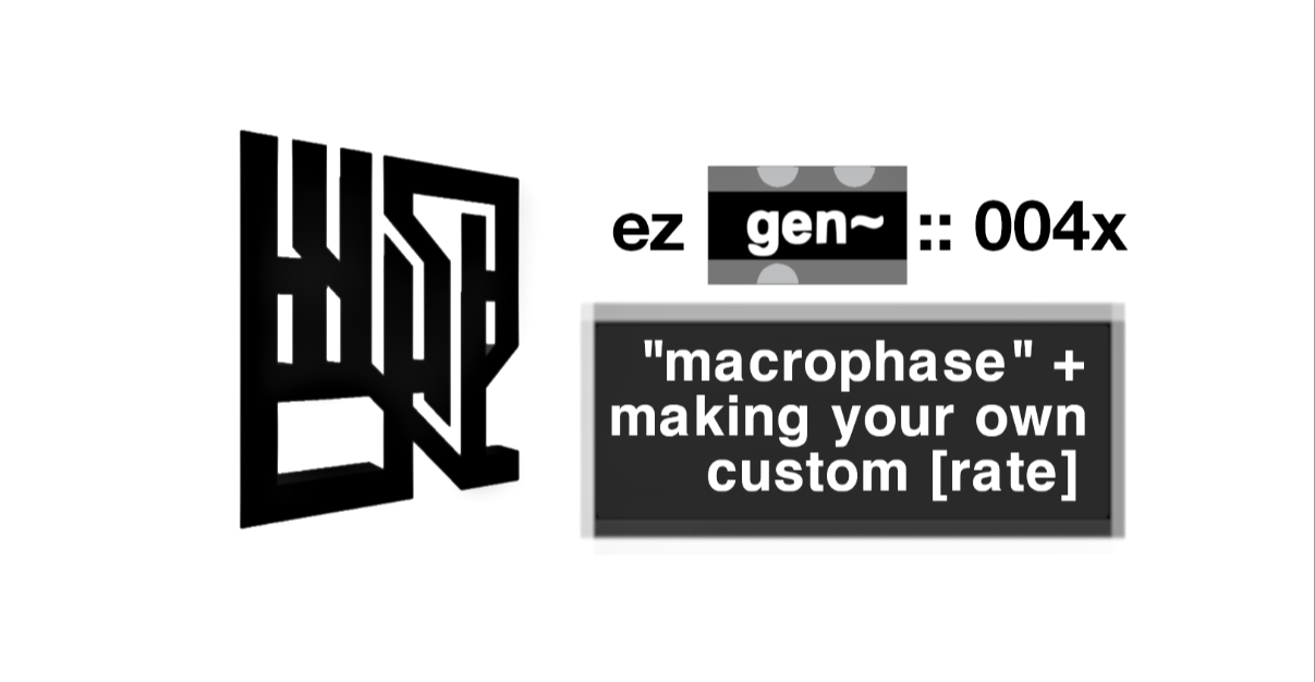 EZ Gen~ Tute 004x :: Macrophase + Making your own custom [rate] operator